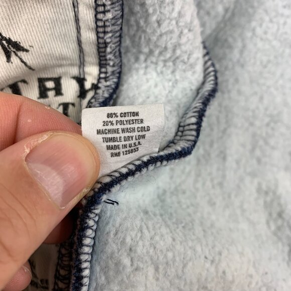 Taylor Stitch Mens Bomber Jacket 38 Small Blue Snap Button Up Fleece Lined USA - Picture 6 of 9